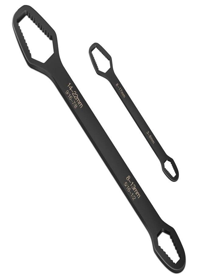 Veemok Universal Torx Wrench Spanner Set – 2 Pcs Double-Ended Adjustable Self-Tightening Wrenches, Extra-Long 10.6" & 5.7", Multi-Size Hand Tools for Car, Home, Outdoor, Diy | Bike Repair - Image 1