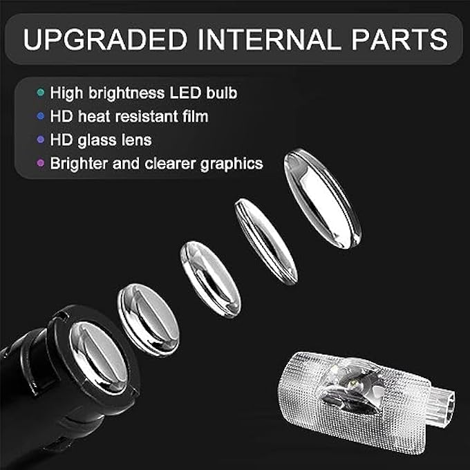 YARDHOBI Led Car Door Logo Light Courtesy Projector Laser Welcome Lights Car Door Lights Logo Projector 3D Ghost Shadow Light Lamps Accessories For Rxesgxlslxisgsrcux Series For Lexus Door Light 4 Pack - Image 5