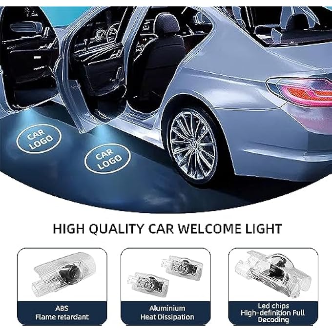 YARDHOBI Led Car Door Logo Light Courtesy Projector Laser Welcome Lights Car Door Lights Logo Projector 3D Ghost Shadow Light Lamps Accessories For Rxesgxlslxisgsrcux Series For Lexus Door Light 4 Pack - Image 4