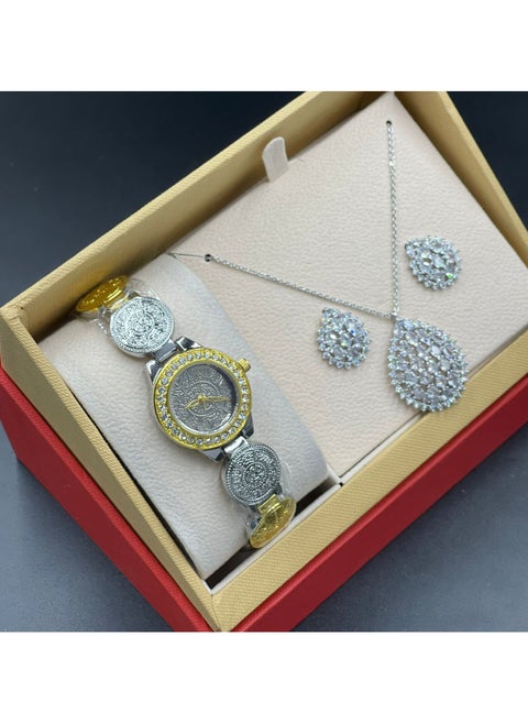 Women's Rivoli set consisting of a watch, chain and earring