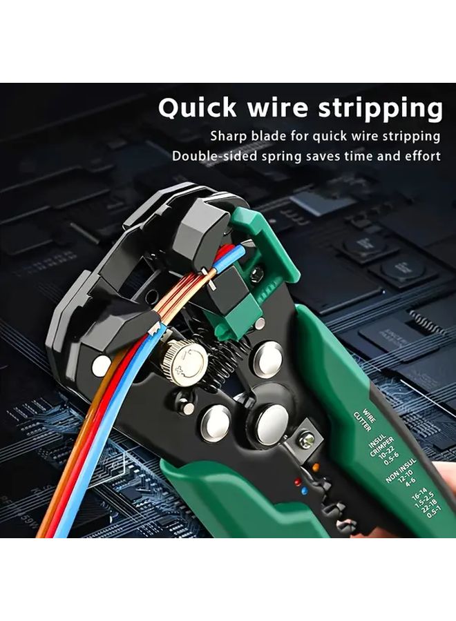 Automatic Wire Stripper Cutter Multifunctional Tool with Insulation Stripping and Crimping Device - Image 1