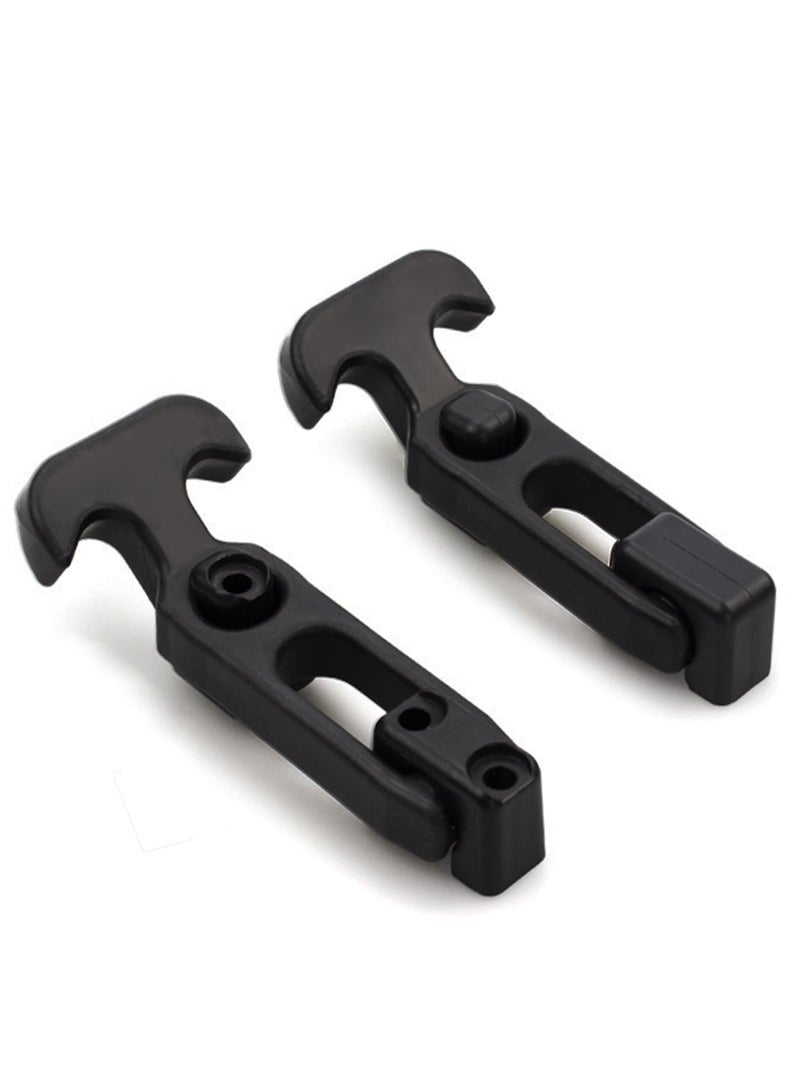 SYOSI Rubber Flexible T-Handle Draw Latches Hasp, for Tool Box, Cooler, Golf Cart, Heavy Duty Elastic Rubber Hood Catch Engineering Machine Hood or Farm Machinery (2pcs) (Black)  - Image 1
