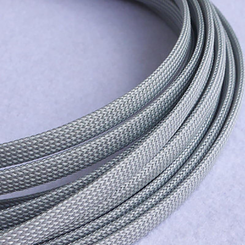 Expandable PET Cable Sleeve Wire Wrap Sheath 10mm 10m Gray High Density Protection - Image 2