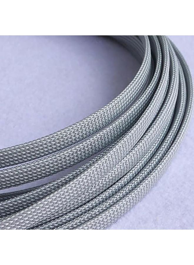 Expandable PET Cable Sleeve Wire Wrap Sheath 10mm 10m Gray High Density Protection - Image 1