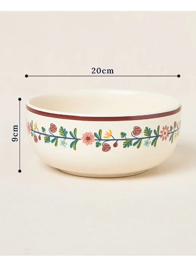 تشامباك Tiara Serving  Bowl, 8" dia | Kashmir Trails