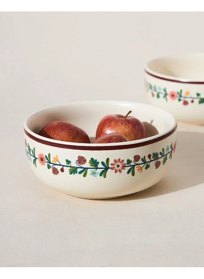 Chumbak Tiara Serving  Bowl, 8" dia | Kashmir Trails