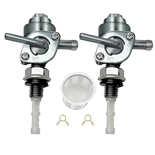 Sofo 2 Pack Generator Male Fuel Petcock Shut Off Valve M10X1.25mm with Fuel Strainer Fit for Honda EU2000i EU2200i EU3000iS for Predator 2000 3500 Inverter for Yamaha EF2000iS EF2200iS Gas Tank Switch - Image 1