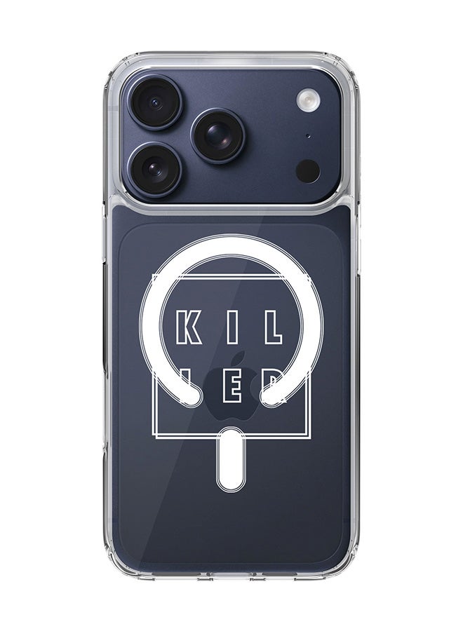 Stylizedd Classic Clear MagSafe Case for iPhone 17 Pro , Hybrid Soft Case Flexible Edges Anti Drop TPU PC Gel Thin Transparent Cover [ Designed for iPhone 17 Pro ] - Killer Outline