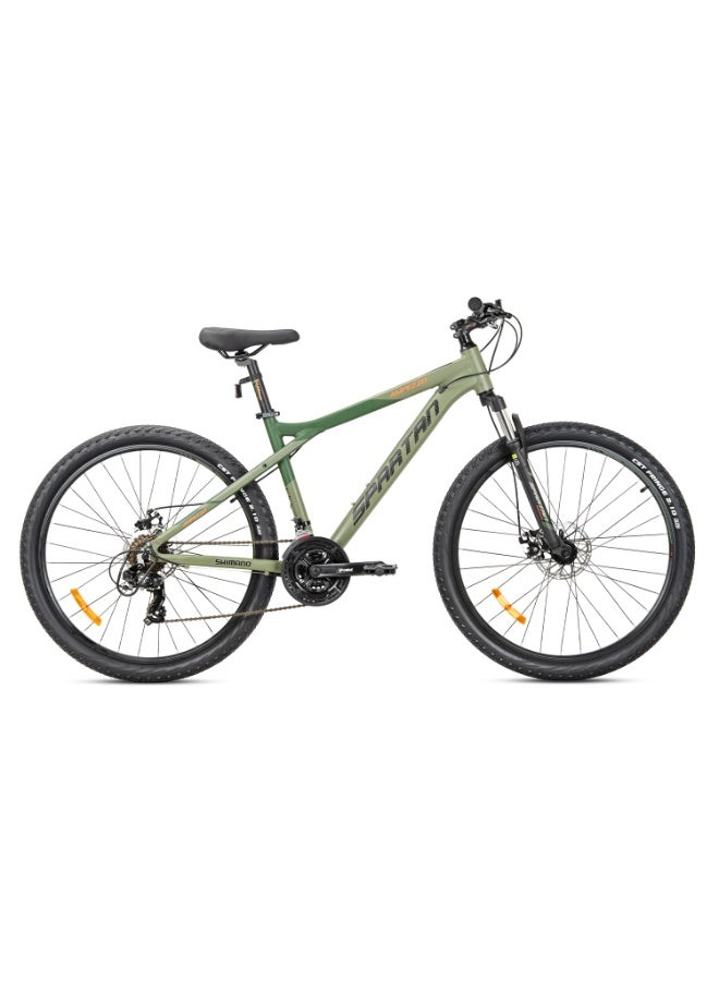 Spartan Ampezzo 27.5" MTB – 17.5" Alloy Frame, Shimano 3x7 Speed Drivetrain, Front Suspension Fork, Alloy Disc Brakes, 27.5x2.1" CST MTB Tyres, Trail-Ready Mountain Bike | SP-3005-27-ARMGRN - Image 2