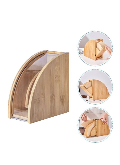 Coffee Filter Holder, Acrylic Coffee Filter Box with Dustproof Cover, Coffee Filter Paper Holder Storage Dispenser Rack for Kitchen Cafes, Storage Capacity of 100 Pcs Paper Filters