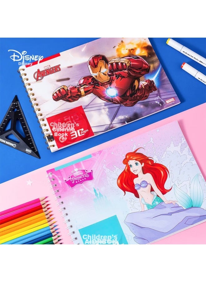 Disney Marker-specific Drawing Book, A4/30 Pages, Elsa Princess Children's Art Sketchbook, Thickened Anti-penetration, Frozen E0336f1 - Image 5