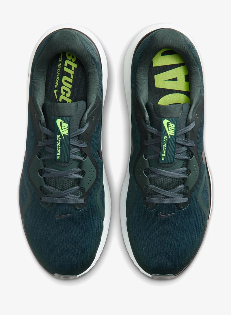 Nike SEAWEED/BLACK-VOLT-PURE PLATINUM-BLUE FORCE Structure 26 Wide for Men | Best Price UAE