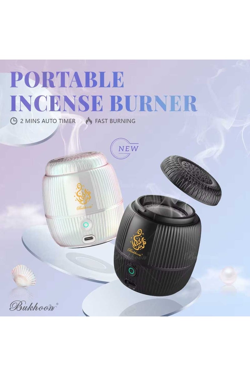 بخون أحدث مبخرة ذكية محمولة قابلة لإعادة الشحن عبر USB، حامل بخور كهربائي للسيارة، مبخرة بخور عربية - Image 2