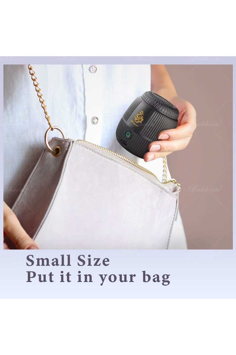 بخون أحدث مبخرة ذكية محمولة قابلة لإعادة الشحن عبر USB، حامل بخور كهربائي للسيارة، مبخرة بخور عربية - Image 3