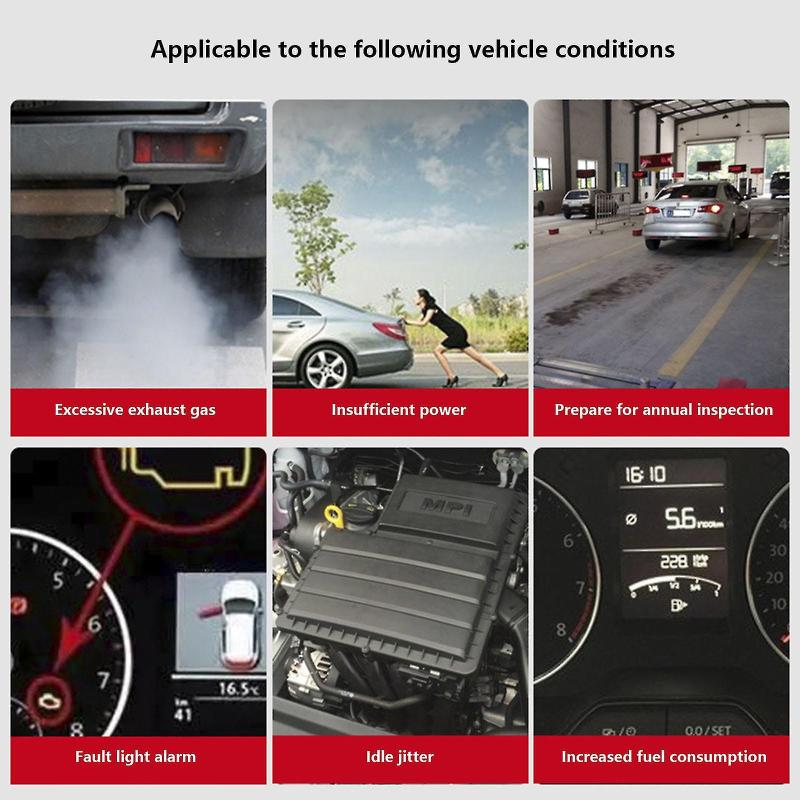 Catalytic Converter Cleaner: 50% Lower Hydrocarbon Emissions - Deep Clean Without Removal Engine Booster for Gasoline, Diesel, Flex-Fuel Vehicle Maintenance - Image 3