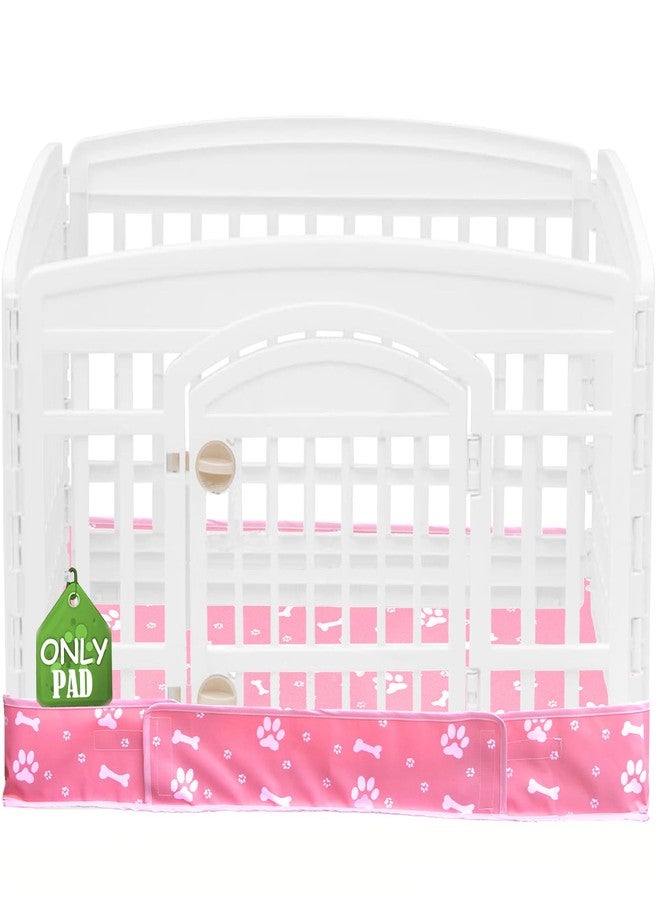 THINMUHAND Dog Playpen Bottom Pad Fits for 36 Inch 4 Panels Exercise Pet Playpen, Dog Crate Pad Puppy Playpen Pad, Hoop and Loop Design (Note: Playpen Not Included). -Pink - Image 1