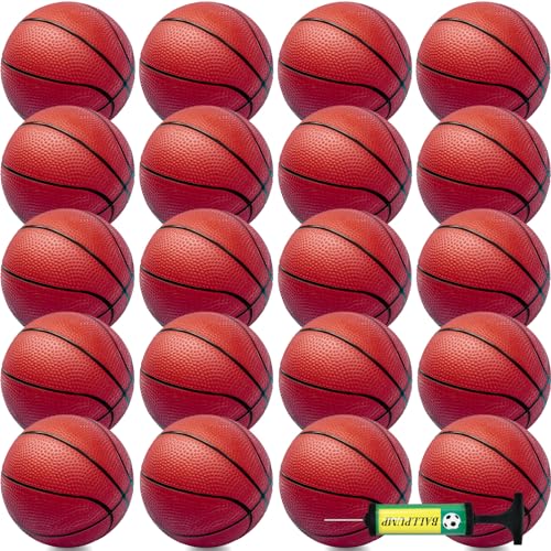 Oleitodh 40Pcs 6 Inflatable Mini Basketball Balls Bulk Inflatable Small Basketball Set PVC Small Basketballs for Over The Door Hoop Games Party Favors Indoor Outdoor Play Adults Kids Pool Beach - Image 1