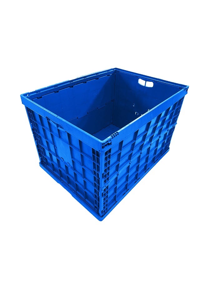 Ethic Solutions Heavy Duty Folding Storage Box 800×600×530mm – Extra Large Collapsible Closed Plastic Crate, Foldable Bulk Container, Warehouse Storage Bin, Collapsing Crate for Industrial Transport & Organization  - Image 1