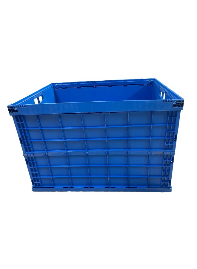 Ethic Solutions Heavy Duty Folding Storage Box 800×600×530mm – Extra Large Collapsible Closed Plastic Crate, Foldable Bulk Container, Warehouse Storage Bin, Collapsing Crate for Industrial Transport & Organization  - Image 2