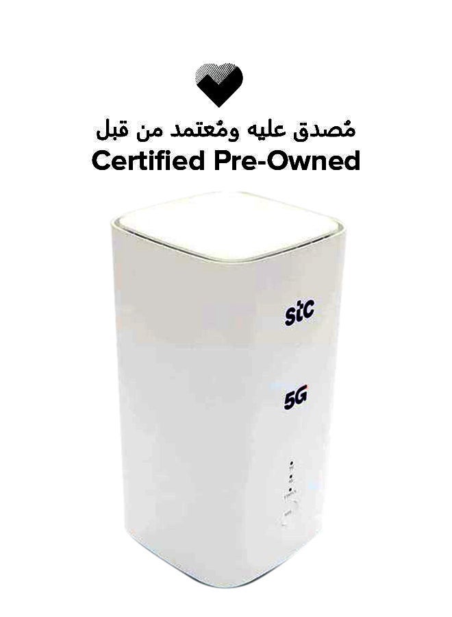 اس تي سي Certified Pre Owned - 5G CPE 5 Router - Latest Version of STC SuperSpeed WiFi 6 - Download Speed Up to 3600Mbps "Support All Networks" H155-381 | white - Image 1