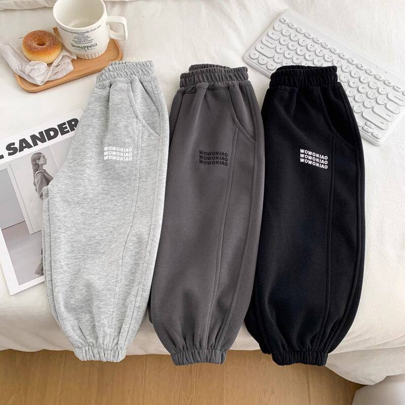 Kids Fleece-Lined Sweatpants, Casual Joggers for Boys and Girls - Image 4