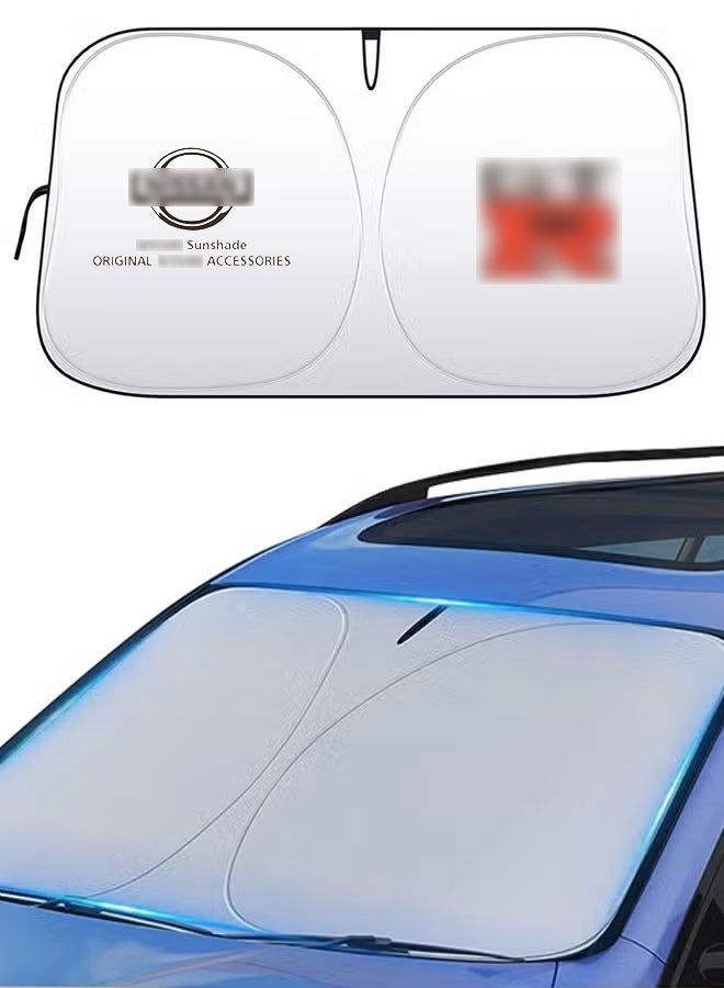 Occuwzz Car Windshield Sun Shade Reflective Sunshade for Ultimate Protection  Overlapping Design Fits Small Sedans Hatchbacks - Image 1