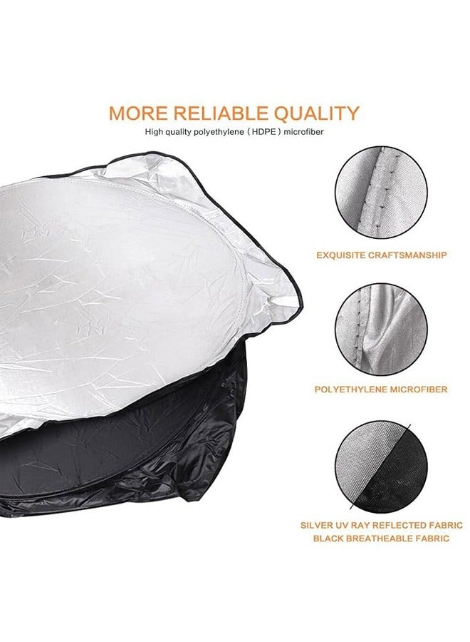 Occuwzz Car Windshield Sun Shade Reflective Sunshade for Ultimate Protection  Overlapping Design Fits Small Sedans Hatchbacks - Image 4