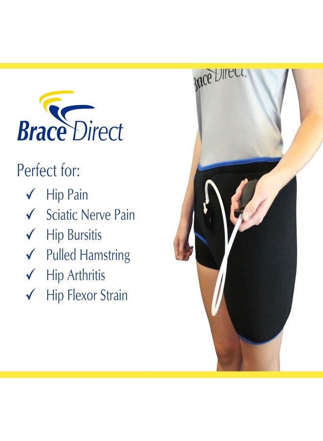 براس دايركت ضمادة الورك العلاجية بالتبريد من Brace Direct مع ضغط بارد ومضخة هواء - تخفيف قابل للتعديل لعرق النسا، والتهاب مفصل الورك، والتهاب الجراب، وتمزق الغضروف المفصلي، والتعافي بعد الجراحة - Image 4