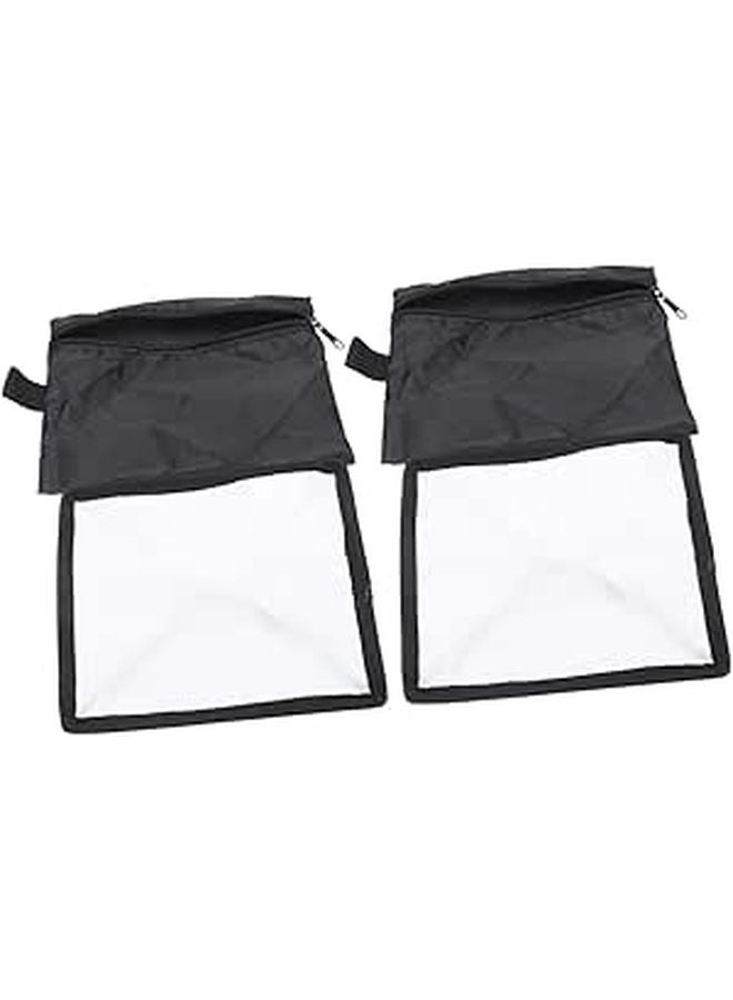 2pcs Foldable Flash Softbox Diffuser Cover Hook Closure Portable Lightweight Photography Light - Image 1