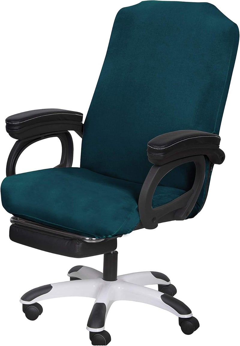 SARAFLORA Office Chair Cover - Large, Sapphire - Removable, Universal Rotating Desk Chair Protector With Zipper - High Back, Washable Seat Cover for Pets - Image 1
