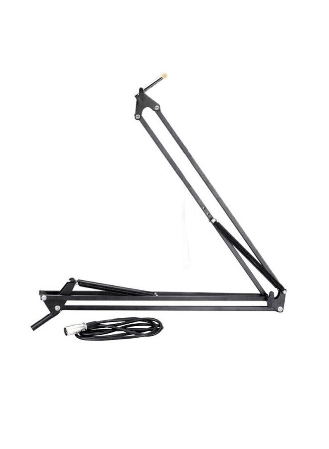 Isk Microphone Suspension Arm Stand 39 With Dual Cable, Shock-Resistant Omnidirectional Folding Suspension Arm Stand, Phone And Computer Network Karaoke Recording Voice-Over Microphone Condenser Mic Stand - Image 2