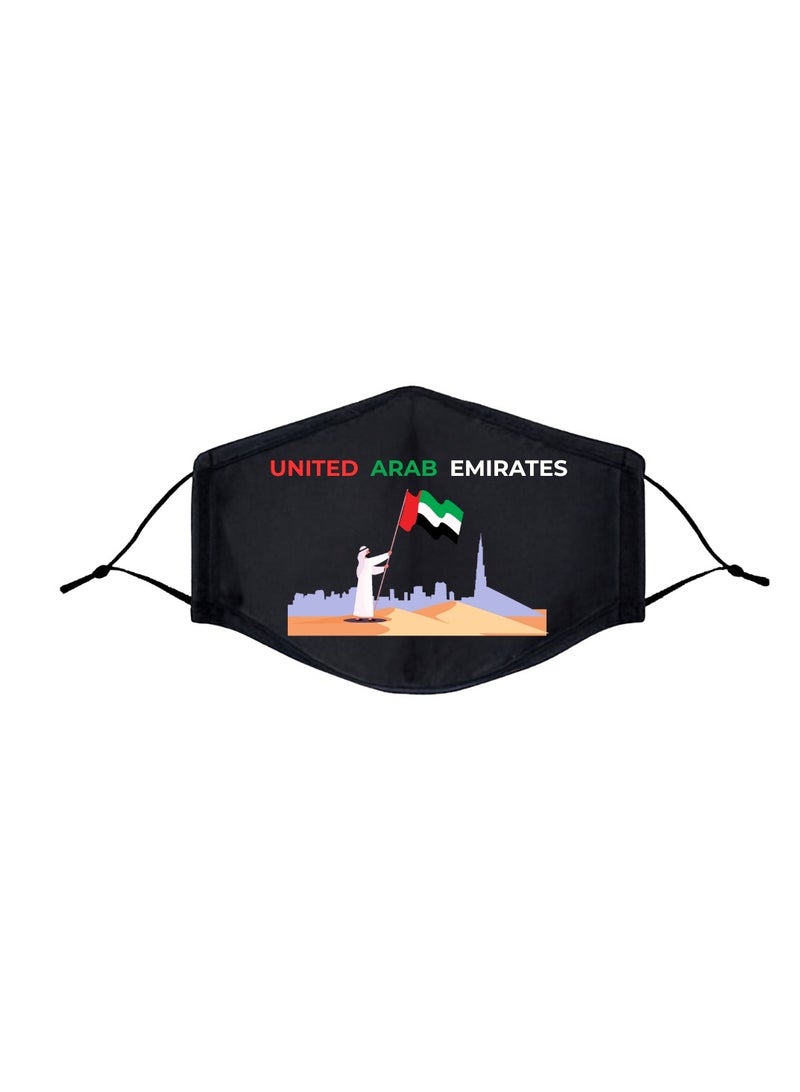 PRINTSHOP4ME Handmade UAE National Day Face Mask Covers For Adults Protection Made In Dubai -UAE - Image 1