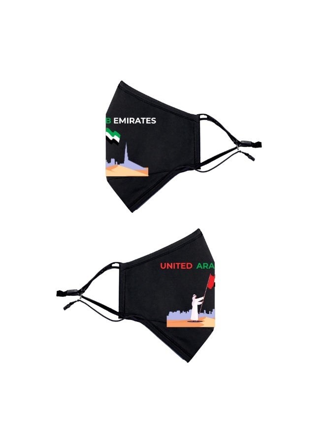 PRINTSHOP4ME Handmade UAE National Day Face Mask Covers For Adults Protection Made In Dubai -UAE - Image 2