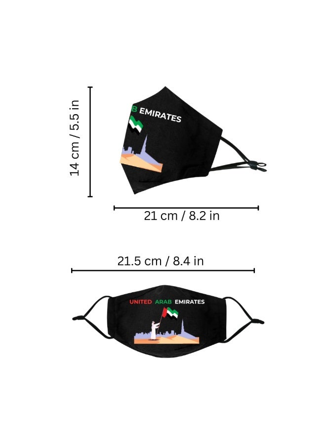 PRINTSHOP4ME Handmade UAE National Day Face Mask Covers For Adults Protection Made In Dubai -UAE - Image 3
