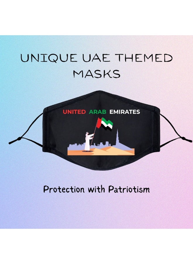 PRINTSHOP4ME Handmade UAE National Day Face Mask Covers For Adults Protection Made In Dubai -UAE - Image 5