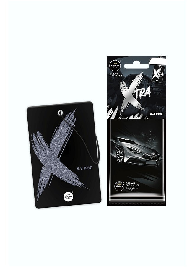 Aroma Cellulose Xtra Car Air Freshener Silver 
