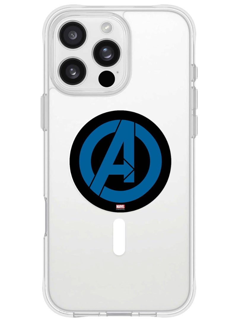 Theodor iPhone 16 Pro Max Magsafe Magnetic Case for iPhone Compatible with Wireless Charging, Shockproof Phone Bumper Cover - Avengers logo - Image 1