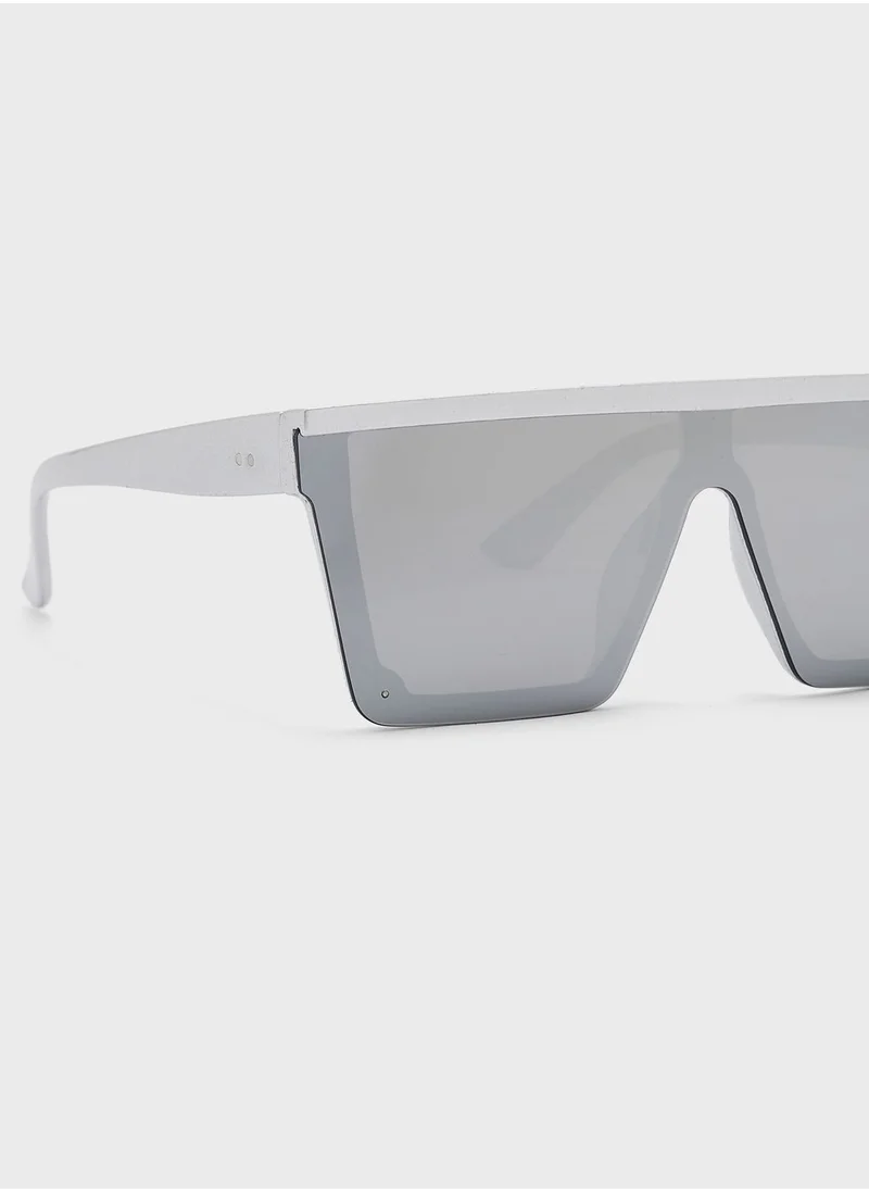 جينجر Oversized Sporty Shield Sunglasses