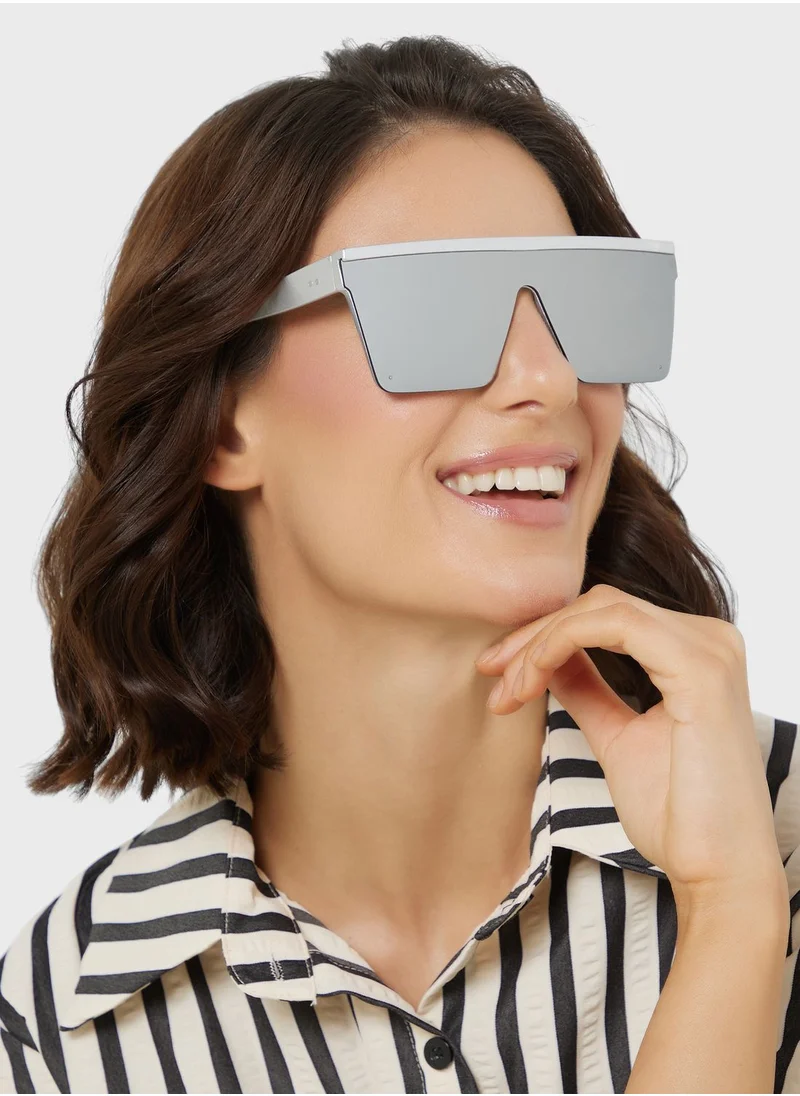 جينجر Oversized Sporty Shield Sunglasses
