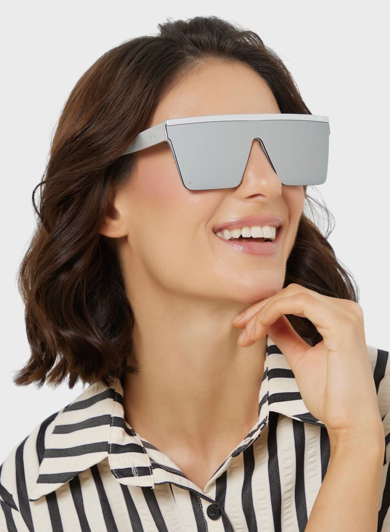 Ginger Oversized Sporty Shield Sunglasses  - Image 4