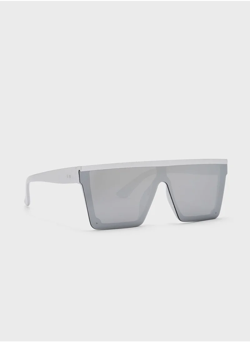 Ginger Oversized Sporty Shield Sunglasses