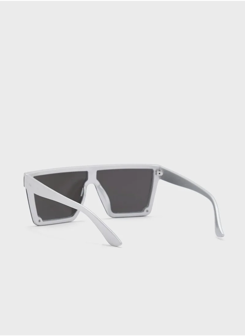 Ginger Oversized Sporty Shield Sunglasses