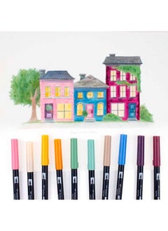 Tombow Tombow 56216 Dual Brush Pen Art Markers, Cottage, 10-Pack. Blendable, Brush and Fine Tip Markers  - Image 3