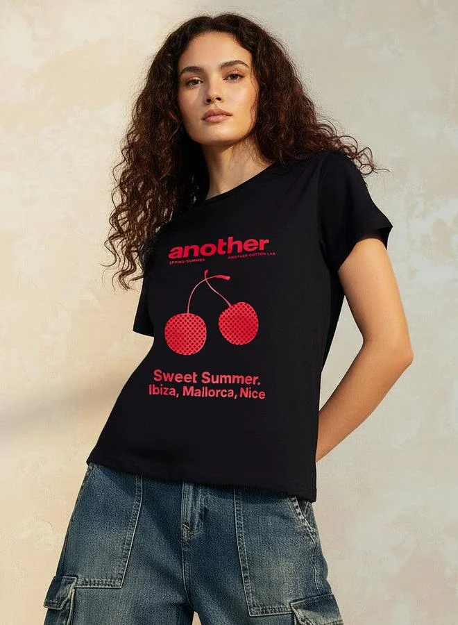 Splash FAV Cotton T-shirt with Graphic Print
