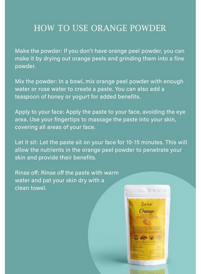 Bindian مسحوق قشر البرتقال الهندي للرجال والنساء | مسحوق قناع الوجه الطبيعي (50 جرام) - Image 3