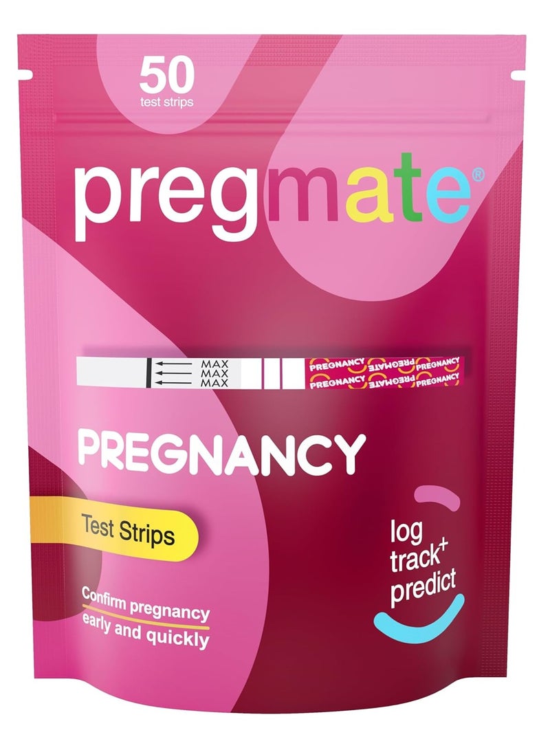 PREGMATE Pregnancy Test Strips 50 Count - Image 1