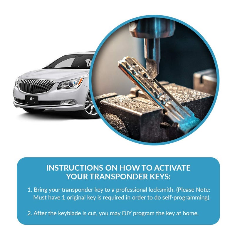 Keyless2Go Replacement for New Uncut Transponder Ignition Car Key High Security Laser Sidemill B119 HU100 - Image 4