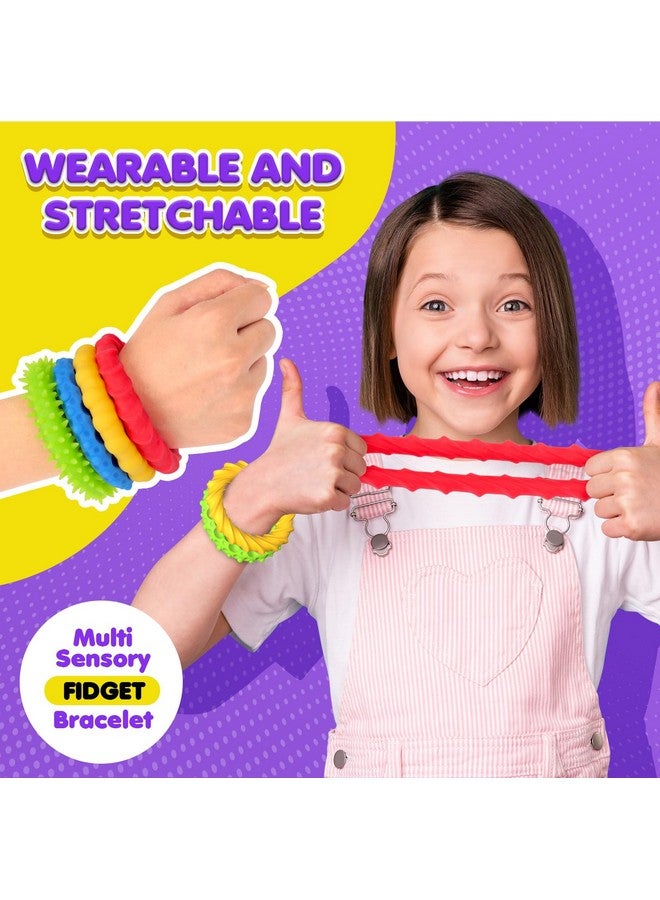 SMALL FISH Sensory Fidget Toys for Kids Adults - 8 Pack Stretchy Fidget Bracelet | Texture & Calming Autism Sensory Toys for Special Needs Autistic Children | Calm Down Toy for Toddler Girls Boys - Image 2