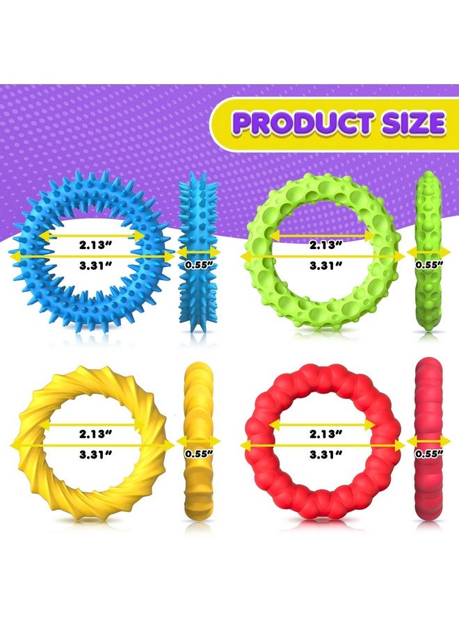 SMALL FISH Sensory Fidget Toys for Kids Adults - 8 Pack Stretchy Fidget Bracelet | Texture & Calming Autism Sensory Toys for Special Needs Autistic Children | Calm Down Toy for Toddler Girls Boys - Image 3