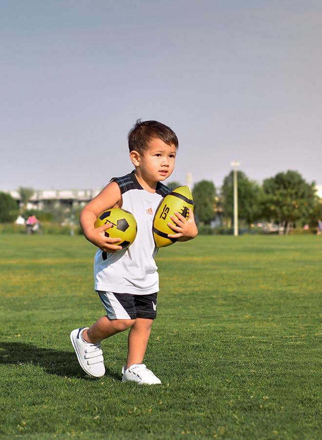 DAWSON SPORTS كرة الرجبي الناعمة الصفراء مقاس 5 بوصات - Image 4